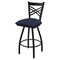 Holland Bar Stool Co 25" Swivel Counter Stool, Black Wrinkle, Graph Anchor Seat X820 - alternate 1